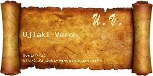 Ujlaki Veron névjegykártya